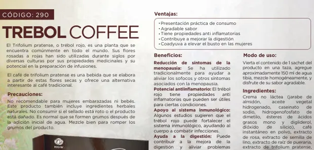 Trébol Coffee, imagen del catálogo original HGW