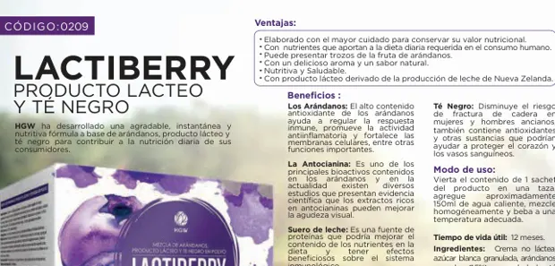 Lactiberry, imagen del catálogo original HGW