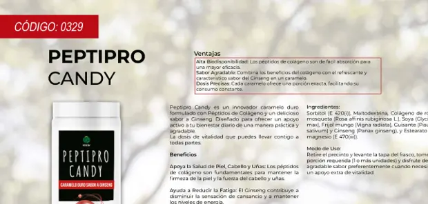 Peptipro Candy, imagen del catálogo original HGW