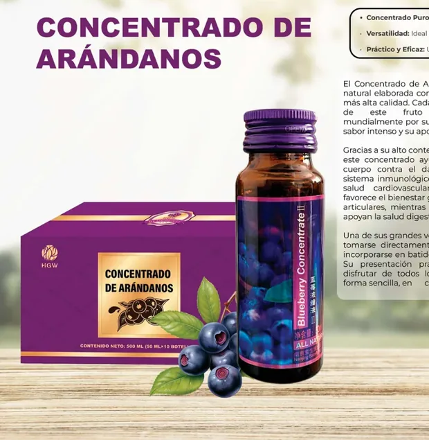 Concentrado de arándanos, imagen del catálogo original HGW