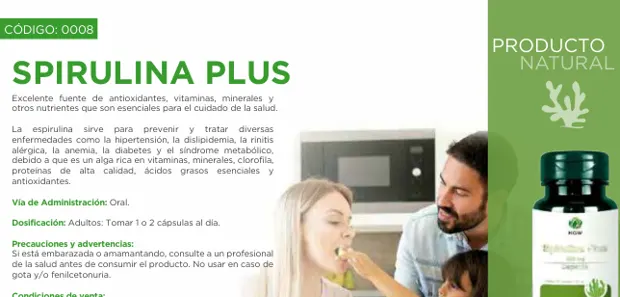 Spirulina Plus, imagen del catálogo original HGW