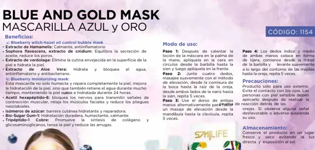 Blue and Gold Mask, imagen del catálogo original HGW