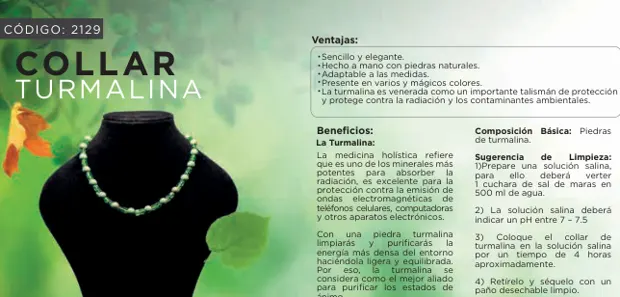 Collar de turmalina, imagen del catálogo original HGW