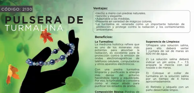 Pulsera de turmalina, imagen del catálogo original HGW