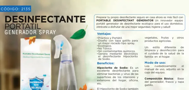 Desinfectante portátil, imagen del catálogo original HGW